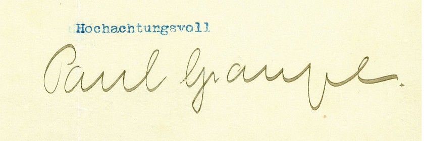 Paul Graupe (Autograph)