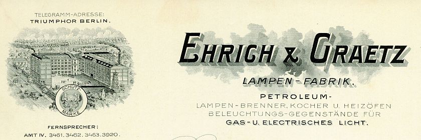 Briefkopf Ehrich & Graetz