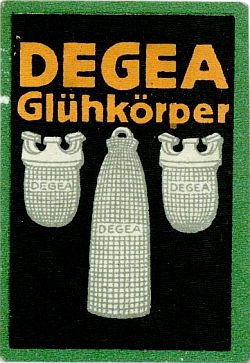 Werbemarke der DEGEA (BBWA)