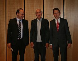 Referenten und Gastgeber (v.l.): Ulrich Strasse, Klaus Dettmer, Kai Strunz