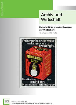 Titelblatt "Archiv und Wirtschaft" 3/2013