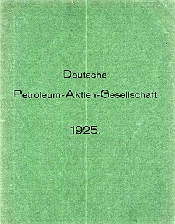 Geschäftsbericht 1925 der Deutschen Petroleum AG 