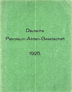 Geschäftsbericht 1925 der Deutschen Petroleum AG