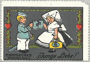 Reklamemarke des Böhmischen Brauhauses: "Junge Liebe" (BBWA S2/18/0161)