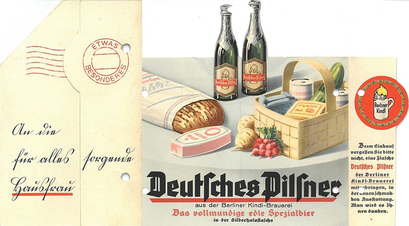 Auftrag an die treusorgende Hausfrau vergangener Zeiten: Bier vorhalten (BBWA S2/09/1290)