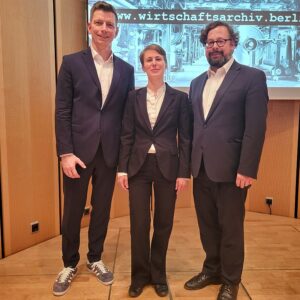 Referenten des 30. Industriekulturabend (v.l.n.r.): Jörg Fischer, Linda Stieffenhofer und Björn Berghausen (Bild: BBWA)