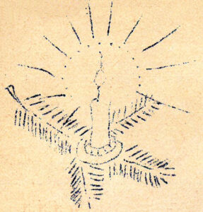 Weihanchtliche Kerze aus Emil Herrmanns Marktbericht (K1/01/014 803)